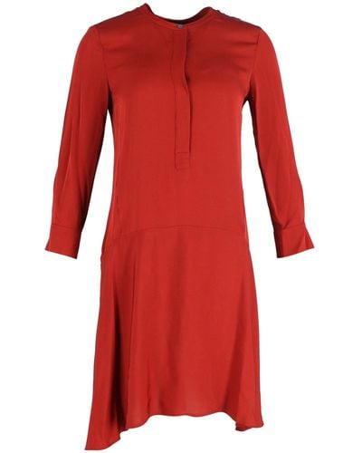 Theory Long-sleeve A-line Mini Dress - Red