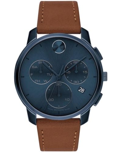 Movado Bold Thin Dial Watch - Blue