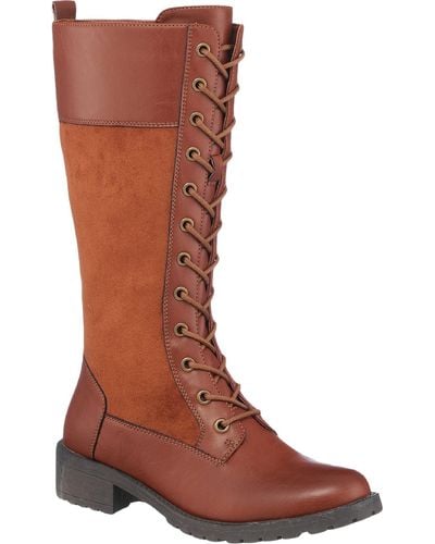 Gc Shoes Hanker Leather Mid-calf Combat & Lace-up Boots - Brown