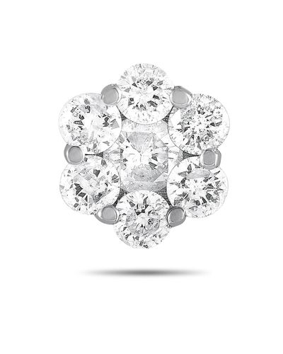 Non-Branded Lb Exclusive 14k Gold 0.25ct Diamond Flower Cluster Pendant Apd-15760 - White