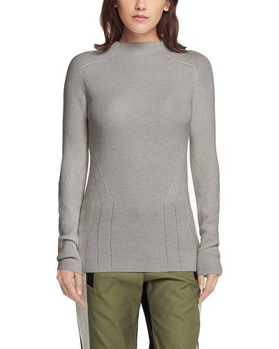 Rag & Bone Natasha Turtleneck Fine Knit Cashmere Sweater - Gray