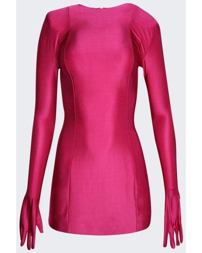 Vetements Diva Mini Styling Dress With Gloves - Pink