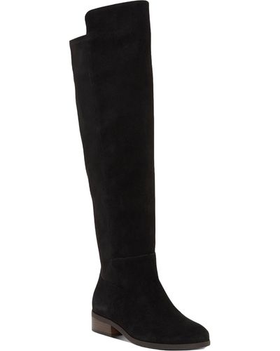 Lucky Brand Calypso Suede Tall Over-the-knee Boots - Black