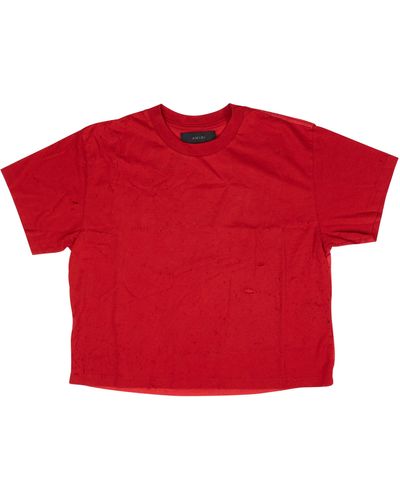 Amiri Slash Cotton T-shirt - Red