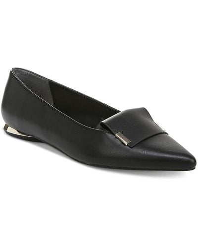Alfani Samanthaa Faux Leather Dressy Flat Shoes - Black
