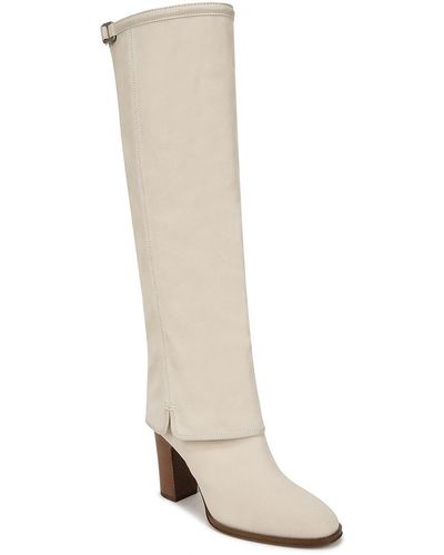 Franco Sarto Informa West Suede Knee-high Boots - White