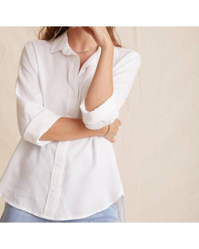 Bella Dahl Shirttail Button Down Blouse - White