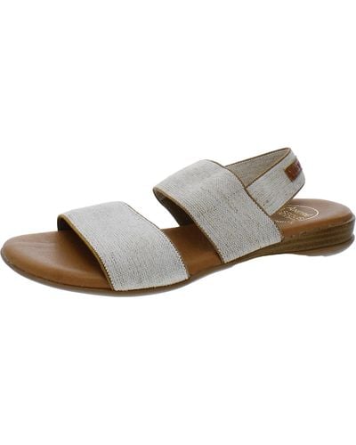 Andre Assous Slip On Strappy Slingback Sandals - Gray