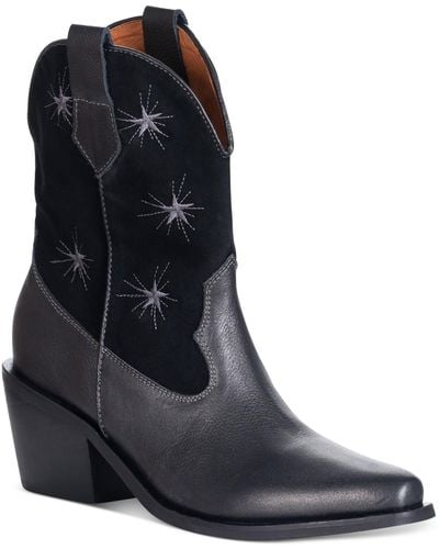 Silvia Cobos Leather Western Cowboy, Western Boots - Black