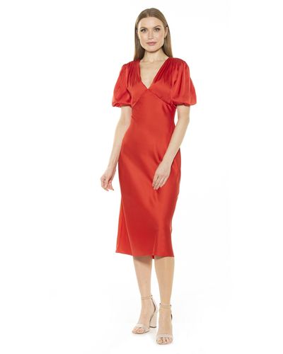Alexia Admor Felicity Midi Dress - Red