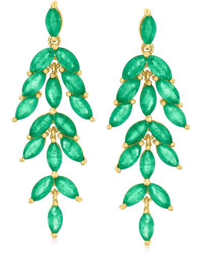 Ross-Simons Emerald Chandelier Earrings - Green