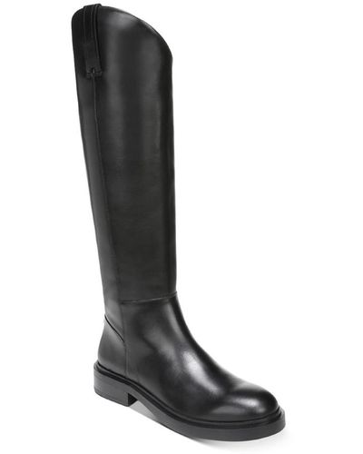 Sam Edelman Fable Leather Round Toe Knee-high Boots - Black