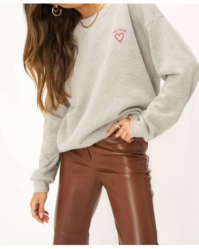 Project Social T Achy Breaky Embroidered Sweatshirt - Brown