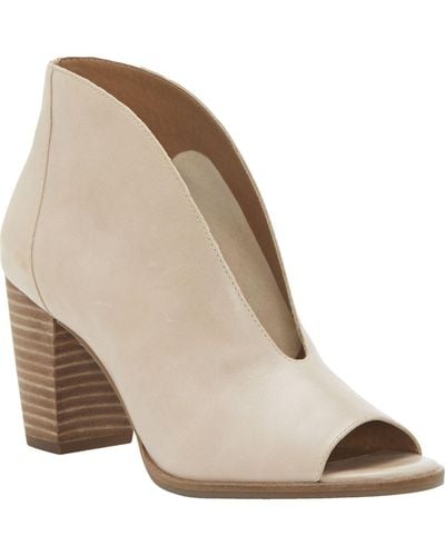 Lucky Brand Joal Ankle Block Heels - Natural