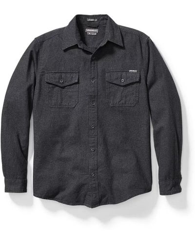 Eddie Bauer Eddie's Field Flannel Long-sleeve Cabin Shirt - Black