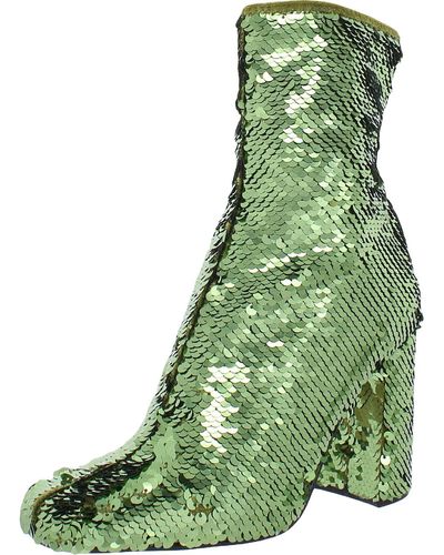 Steve Madden Lynden Sequined Square Toe Mid-calf Boots - Green