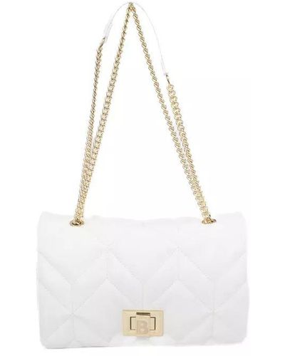 Baldinini Elegant Shoulder Bag With En Accents - White