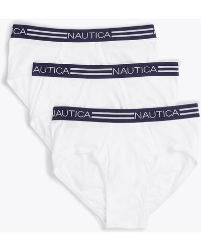 Nautica Classic Briefs, 3-pack - White