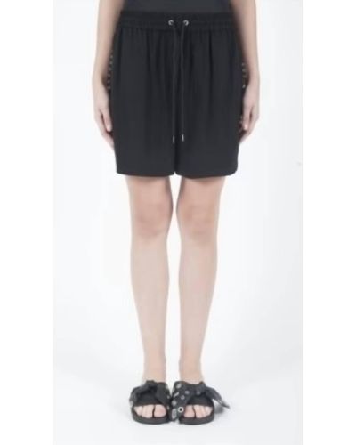McQ Studded Tux Shorts In Black