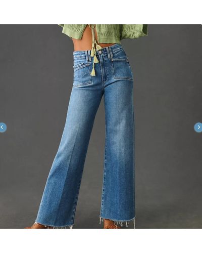 PAIGE Anessa High-rise Wide-leg Crop Jeans - Blue