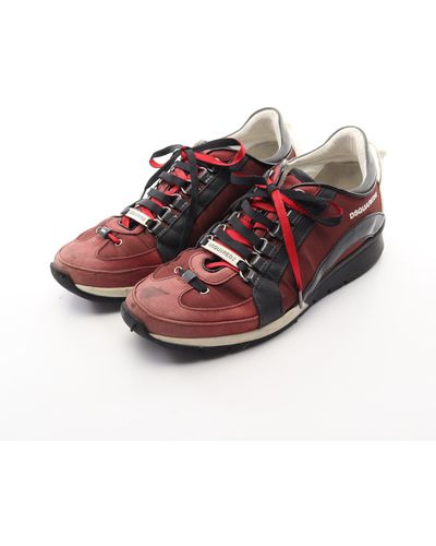 DSquared² 551 Sneakers Sneakers Fabric Suede Enamel Bordeaux Multicolor - Red