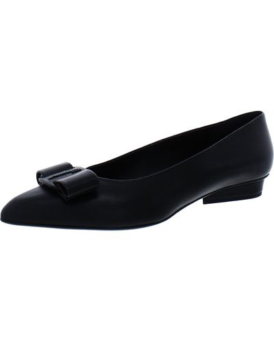 Salvatore Ferragamo Ladies Black Viva Embellished Ballet Flats, Size 6.5  01D846 753736 - Shoes - Jomashop