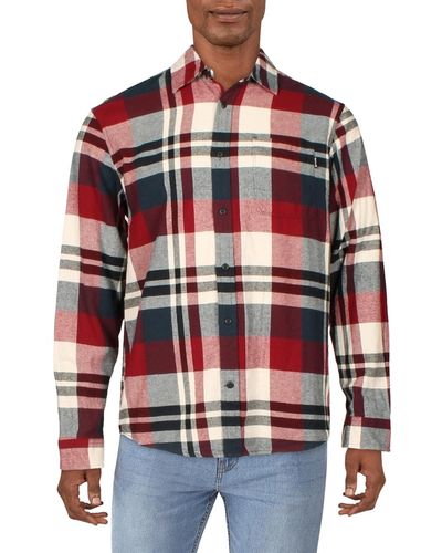 Hurley Portland Flannel Striped Button-down Shirt - Red
