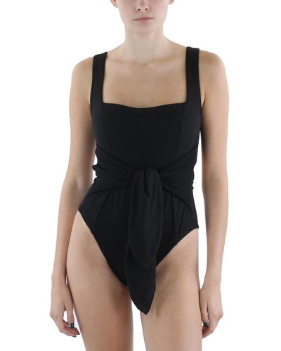 L*Space Belted Textured One-piece Swimsuit - Black