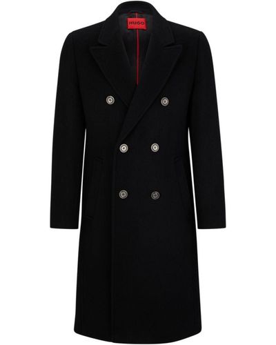 HUGO Slim-fit Coat - Black