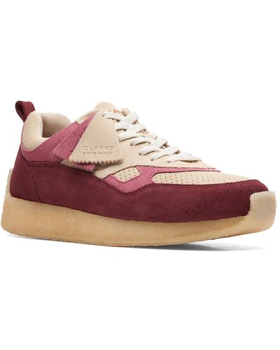 Clarks Lockhill Suede Lace-up Oxfords - Pink