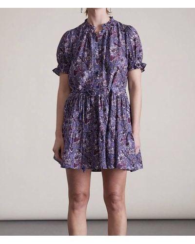 Apiece Apart Las Alturas Mini Dress - Purple