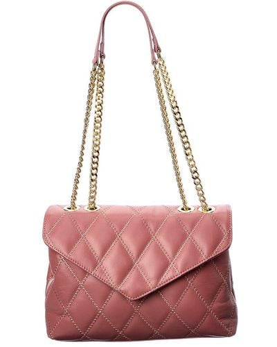 Persaman New York Eloise Leather Shoulder Bag - Pink