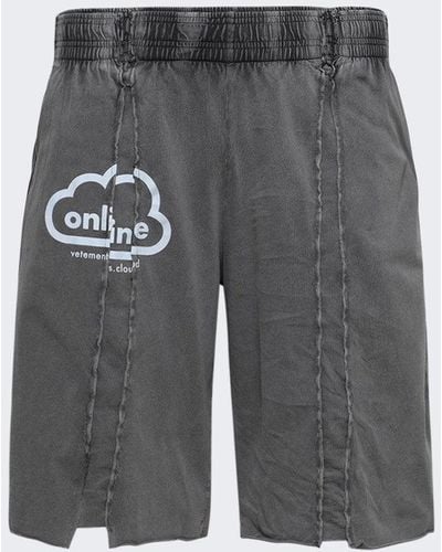 Vetements Online Cut-up Shorts - Gray