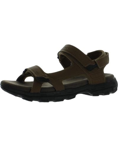 Skechers Garver-louden Velcro Slip On Slide Sandals - Black