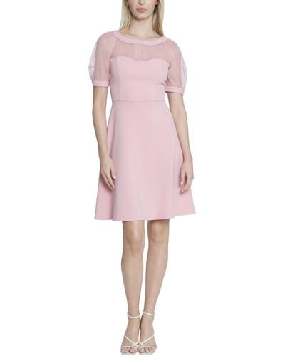 Maggy London Illusion Polyester Cocktail And Party Dress - Pink