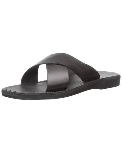 Jerusalem Sandals Elan Slide Sandal - Black