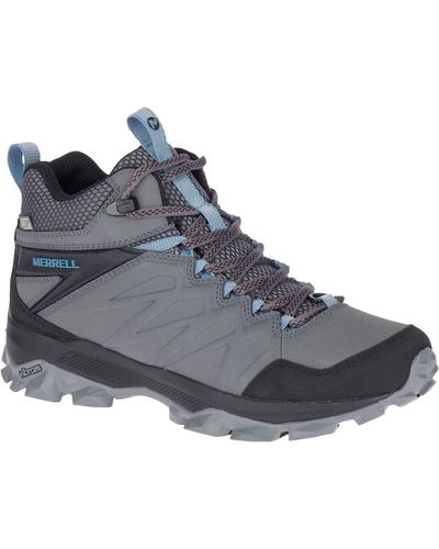 Merrell Thermo Freeze Mid Waterproof Shoes - Medium In Steel - Blue