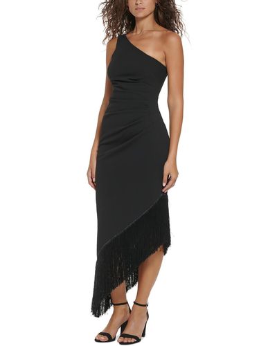 Vince Camuto Jersey Asymmetric Cocktail And Party Dress - Black