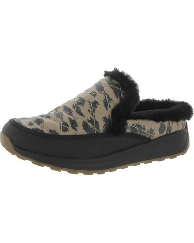 BareTraps Faux Fur Lining Laceless Casual And Fashion Sneakers - Black