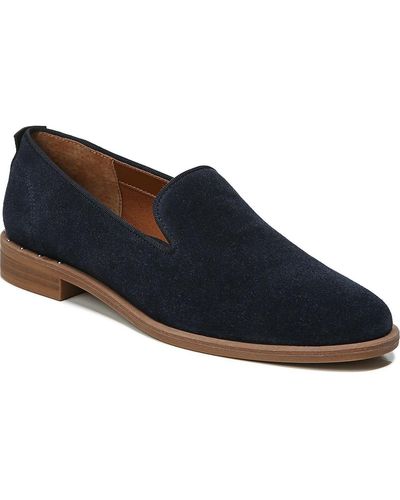 Franco Sarto Suede Flat Loafers - Blue
