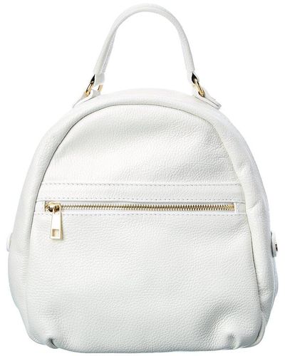 Italian Leather Backpack - White