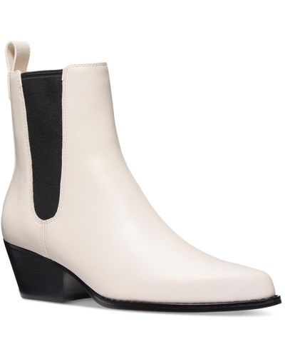 MICHAEL Michael Kors Leather Mid-calf Chelsea Boots - White