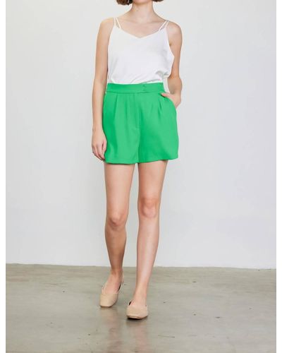 Skies Are Blue Kelly Tailored Shorts - Green