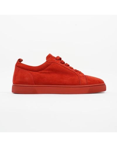 Christian Louboutin Louis Junior Flat Suede - Red