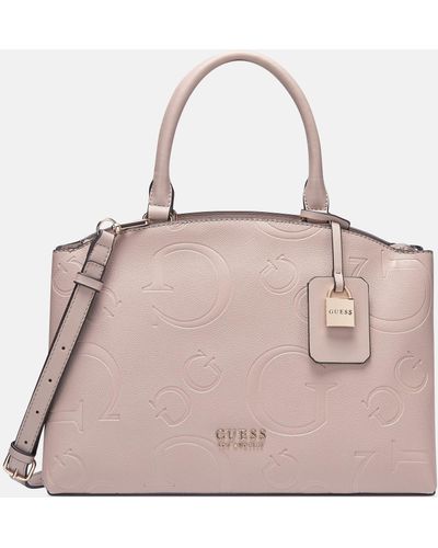 Guess Factory Melrose Ave Signature G Satchel - Pink