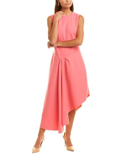 Oscar de la Renta Sleeveless Wool-blend Midi Dress - Pink