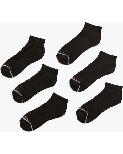 Nautica Athletic Quarter Socks, 6-pack - Black