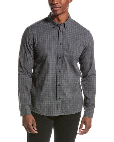 Billy Reid Tuscumbia Standard Fit Woven Shirt - Gray