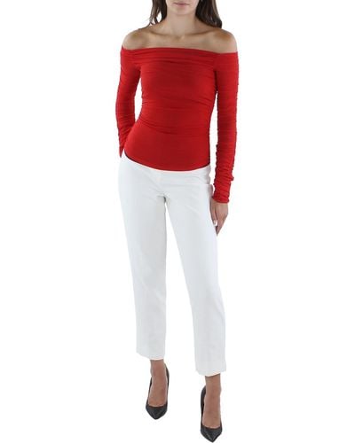 Simon Miller Ruched Lined Blouse - Red