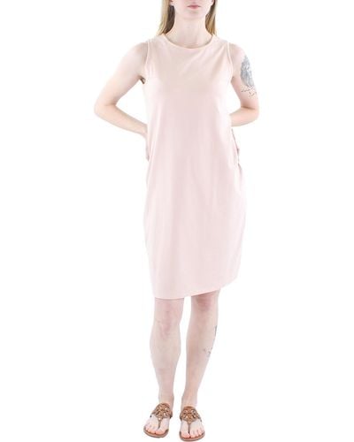Eileen Fisher Knit Sleeveless Sheath Dress - Pink